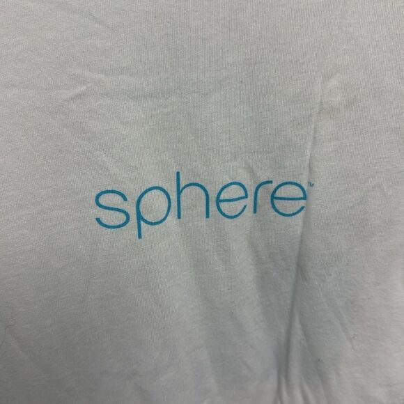 LAS VEGAS Sphere T Shirt - Size Large - Brand New Super Soft Mens White T Shirt - Picture 2 of 4